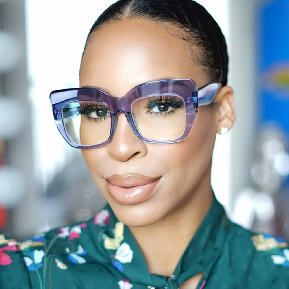 NEW Purple Ombre Oversize Fashion Glasses